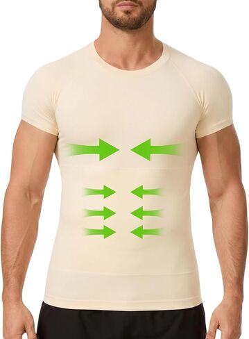 Compression Shirt Men Shapewear Slimming Body Shaper Vest Tummy Control Tank Top Undershirt Shapewear in Saudi Arabia