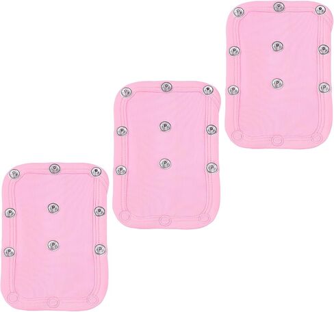 Littleforbig Onesie Extender Adjustable Button Crotch Extension Panel for Bodysuits & Adult Onesies - Adds Length for Better Fit, Longer Torso Comfort & Size Flexibility Pink 3-Pack XS-2XL in Kuwait
