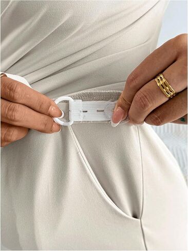 ملابس حمل نسائية من MakeMeChic مكونة من قطعتين ملابس ربيعية غير متماثلة بلوزات وسراويل متطابقة مجموعات مشمش X-Small in Kuwait