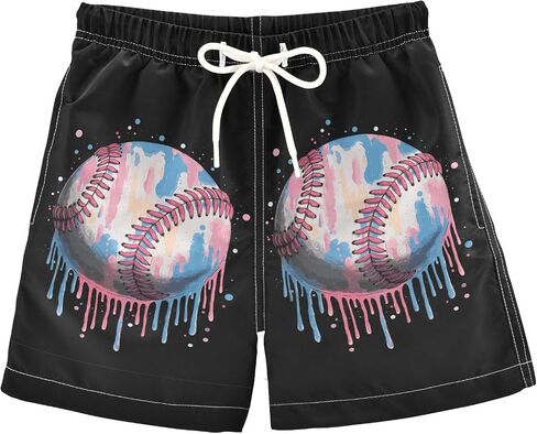 Boccsty Neon Fire Basketball Player Boys Swim Trunks Baby Kids Swimwear Summer Toddler Beach Board Shorts 2T-XL in Saudi Arabia