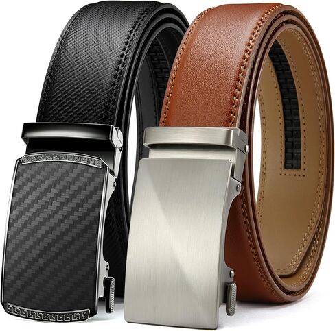 CHAOREN Mens Belt Leather Ratchet Belt 2 Pack - Customizable Fit, Effortless Style (35mm) in Kuwait