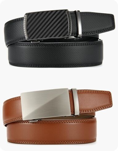 CHAOREN Mens Belt Leather Ratchet Belt 2 Pack - Customizable Fit, Effortless Style (35mm) in Kuwait