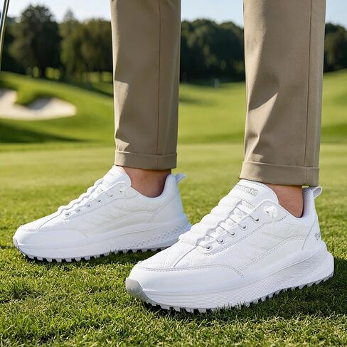 Golf Shoes Men Spikeless No-Slip Lightweight Quick Entry Heel Outdoor Sneakers in Kuwait
