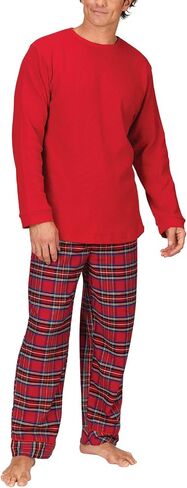 PajamaGram Mens Flannel Pajamas - Christmas Pajamas For Men, Red, MD in Kuwait