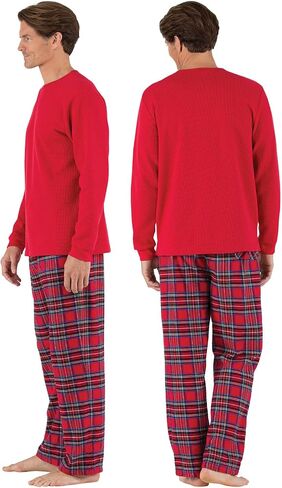 PajamaGram Mens Flannel Pajamas - Christmas Pajamas For Men, Red, MD in Kuwait