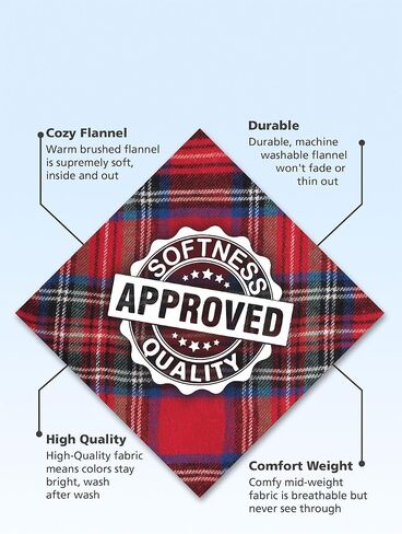 PajamaGram Mens Flannel Pajamas - Christmas Pajamas For Men, Red, MD in Kuwait