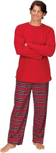 PajamaGram Mens Flannel Pajamas - Christmas Pajamas For Men, Red, MD in Kuwait