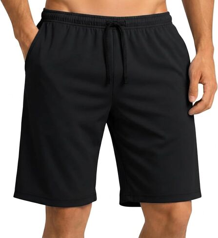 #followme Men's Stretch Jersey 2-Piece Pajama Short Set, Crew Neck Tee and Two Pocket Shorts in Kuwait