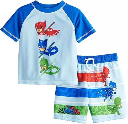 PJ Masks Toddler Boys' Rash Guard and Swim Trunks Set in Kuwait