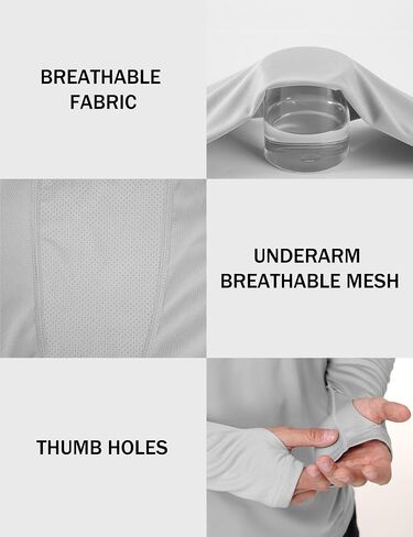 FISHEAL Men's UPF 50+ Sun Hoodie, UV Protection Quick Dry Long Sleeve Fishing Shirts, Hooded Rash Guard Hiking with Mask in Saudi Arabia