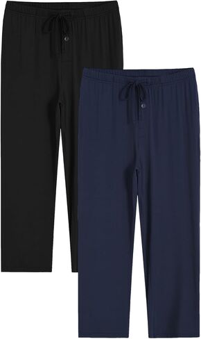 Latuza Men's 26" Inseam Short Length Pajama Pants Bamboo Viscose Lounge Pants in Kuwait