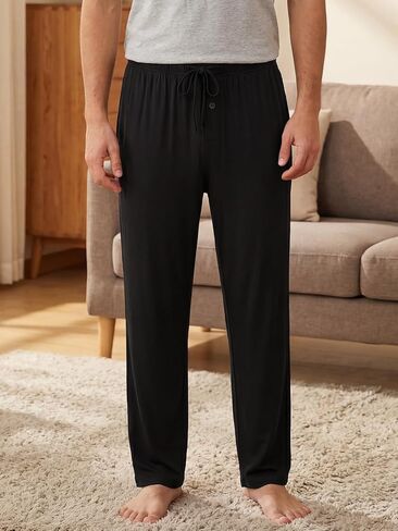 Latuza Men's 26" Inseam Short Length Pajama Pants Bamboo Viscose Lounge Pants in Kuwait