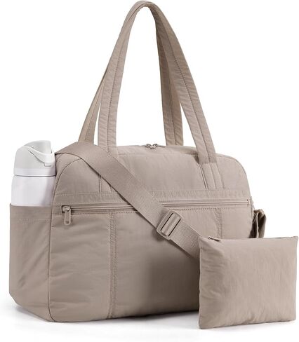 LIGHT FLIGHT Personal Item Travel Bag, Lightweight Gym Bag for Women, 20L Weekender Bag with Toiletry Pouch, Carry on Overnight Dance Bag, Camel in Saudi Arabia