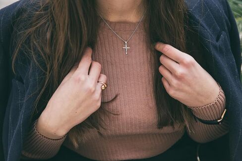 Generic قلادة صلب من الذهب الأبيض عيار 14 قيراط INRI Crucifix - مجوهرات صليب الإيمان الديني، أصفر in Kuwait