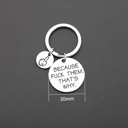Lywjyb Birdgot Rebel Feminist Gift Because Fuck Them That's Why Rebel Keychain Rebellious Friend Gift in Kuwait