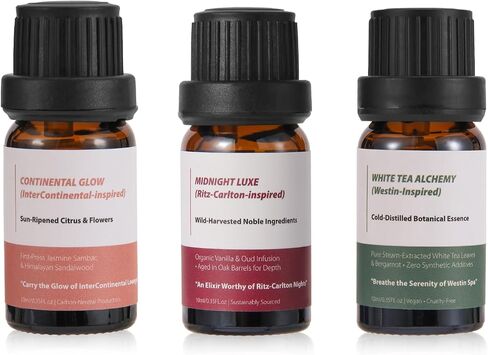 Luxury Hotel Collection Diffuser Oil(3x0.34 fl oz) |Essential Oil for Diffuser,Humidifier,Aromatherapy,Candle and Soap Making, Inspired by Ritz-Carlton, Westin, InterContinental,Gift for Women in Saudi Arabia