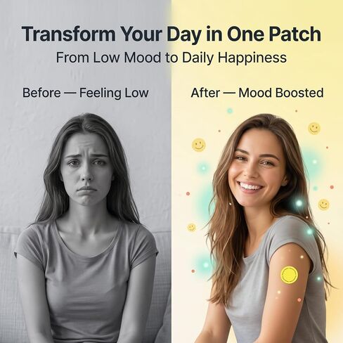 Dopamine Patches Extra Strength – 90 Count Plant-Based Non-GMO Mood Support & Energy Patch – Dopamine & Serotonin Balance – Mood Balance Patch for Women & Men – 3 Month Supply in Saudi Arabia