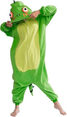 ABPTBAZ Loose - fitting Adult Raccoon Lizard Crow Onesie Pajamas Halloween Christmas Cosplay Costume Women Men in Saudi Arabia