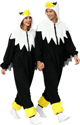 ABPTBAZ Loose - fitting Adult Raccoon Lizard Crow Onesie Pajamas Halloween Christmas Cosplay Costume Women Men in Saudi Arabia