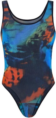 Landofgenie Mens Bodysuit Leotard Singlet Thong Stretchy U Convex Pouch Sleeveless One Piece for Workout Swimwear Lingerie in Kuwait