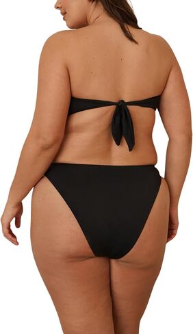 Black Hudson Bandeau Cheeky Set in Saudi Arabia