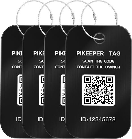 Smart Luggage Tags with QR Code Location Display - Customizable Tags with Privacy Protection for Lost & Found, 4-Pack Waterproof & Durable Travel ID Labels for Suitcases & Backpacks in Saudi Arabia