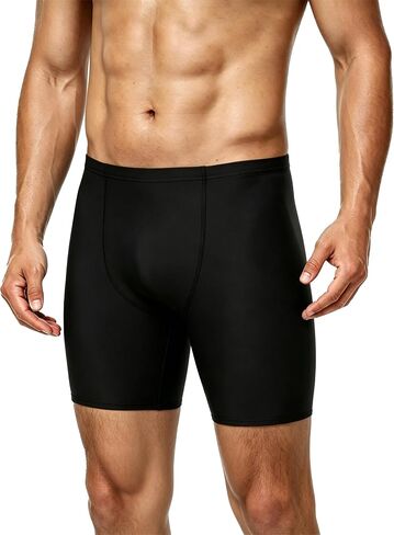 Men‘s Swim Jammers, Athletic Square Leg Training Swimming Shorts, Endurance Quick Dry UPF 50+ Racing Trunks Swimsuit in Saudi Arabia