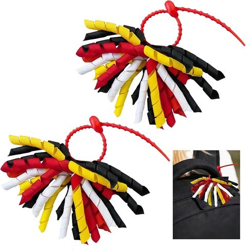 Luggage Pom Poms for Suitcases, Curly Luggage Identifiers with Secure Silicone Tie - Vibrant & Reusable Cute Luggage Tags for Suitcase, Backpack, Stroller in Saudi Arabia