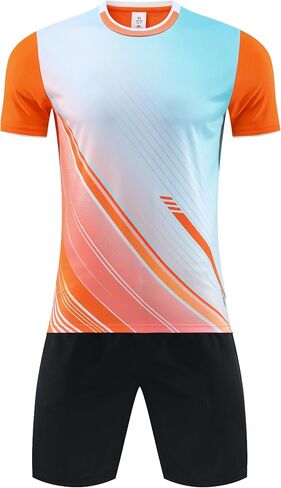 Hiheart Kids Badminton Jersey Set Short Sleeve T-Shirt & Shorts Breathable Quick Dry Sportswear for Boys and Girls in Saudi Arabia