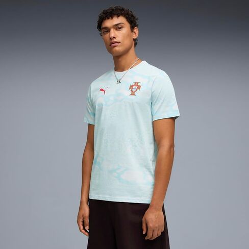 PUMA Mens Portugal Ftblculture All Over Print Crew Neck Short Sleeve Athletic Soccer Cleats - Green in Saudi Arabia