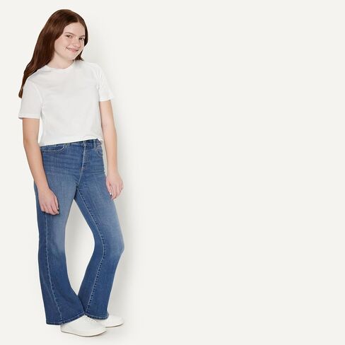Amazon Essentials Girls' High Stretch High-Rise Flare Jeans in Saudi Arabia