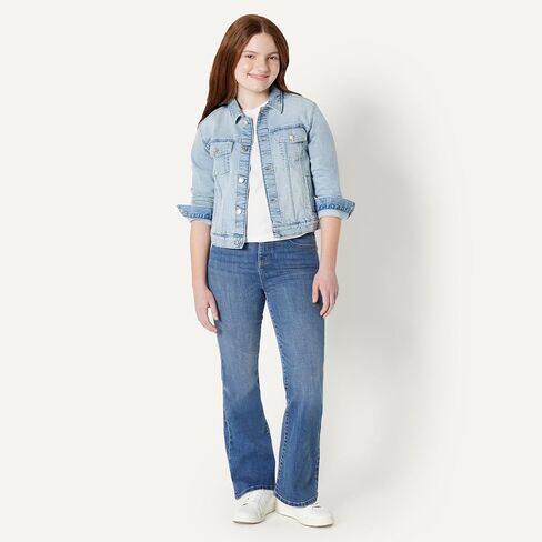 Amazon Essentials Girls' High Stretch High-Rise Flare Jeans in Saudi Arabia