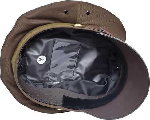 USA Army Olive Cotton Officer Peek Cap with Leather Chin Strap Metal Insignia in Saudi Arabia