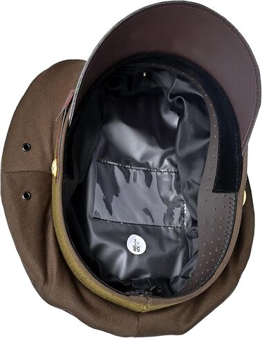 USA Army Olive Cotton Officer Peek Cap with Leather Chin Strap Metal Insignia in Saudi Arabia
