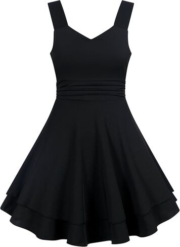 ALISISTER Girls Sleeveless Dresses Ruched Tiered Flowy Swing Tween Summer Dress for Girl 7-12Y in Saudi Arabia