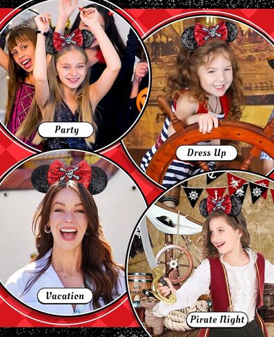 Pirate Hat Pirate Accessories Women Pirate Costume Women Adult Headband Kids Halloween Party Favors Girl Cosplay in Saudi Arabia