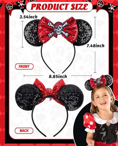 Pirate Hat Pirate Accessories Women Pirate Costume Women Adult Headband Kids Halloween Party Favors Girl Cosplay in Saudi Arabia