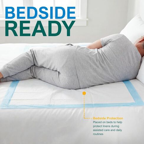 MED PRIDE 15 Disposable Underpads 23'' X 36'' Incontinence Pads, Chux, Bed Covers, Puppy Training | Thick, Super Absorbent Protection for Kids, Adults, Elderly in Saudi Arabia