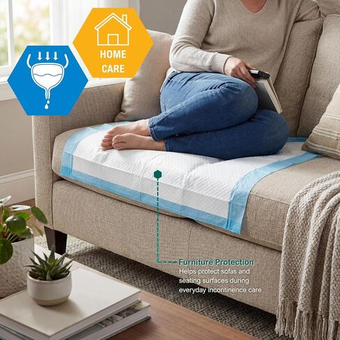 MED PRIDE 15 Disposable Underpads 23'' X 36'' Incontinence Pads, Chux, Bed Covers, Puppy Training | Thick, Super Absorbent Protection for Kids, Adults, Elderly in Saudi Arabia