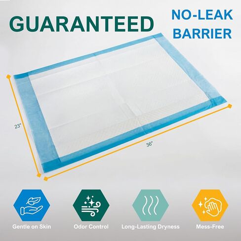 MED PRIDE 15 Disposable Underpads 23'' X 36'' Incontinence Pads, Chux, Bed Covers, Puppy Training | Thick, Super Absorbent Protection for Kids, Adults, Elderly in Saudi Arabia