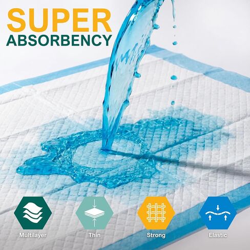 MED PRIDE 15 Disposable Underpads 23'' X 36'' Incontinence Pads, Chux, Bed Covers, Puppy Training | Thick, Super Absorbent Protection for Kids, Adults, Elderly in Saudi Arabia