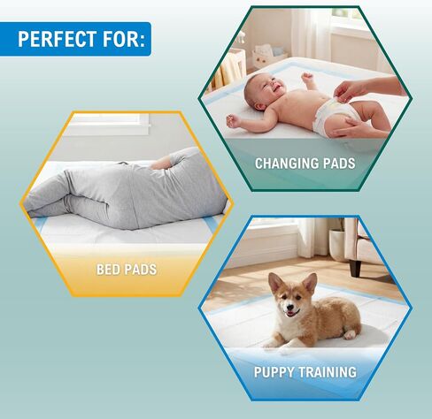 MED PRIDE 15 Disposable Underpads 23'' X 36'' Incontinence Pads, Chux, Bed Covers, Puppy Training | Thick, Super Absorbent Protection for Kids, Adults, Elderly in Saudi Arabia