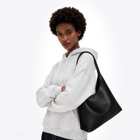 Hobo Bags for Women, Small Slouchy Hobo Purse, Soft Vegan Leather Shoulder Bag Trendy Everyday Tote Handbag, 11'' (28cm) in Kuwait