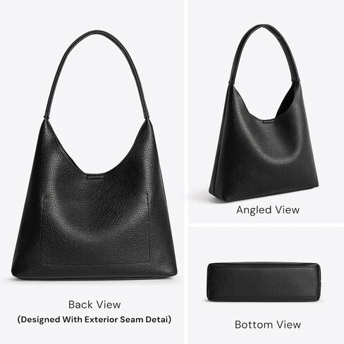 Hobo Bags for Women, Small Slouchy Hobo Purse, Soft Vegan Leather Shoulder Bag Trendy Everyday Tote Handbag, 11'' (28cm) in Kuwait