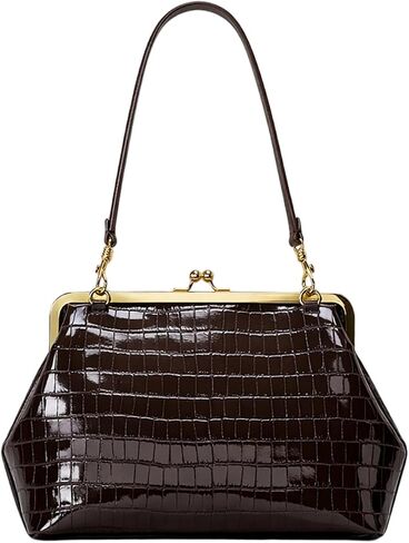 Slouchy Kiss Lock Crossbody Bags Women Crescent KissLock Cross Body Hobo Shoulder Purses Kiss Clasp Hobo Handbags Wallet in Saudi Arabia