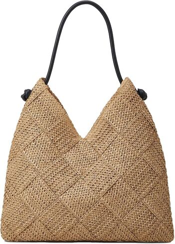 Woven Hobo Bag for Women Straw Beach Tote Handbag Stylish Shoulder Bag Large Capacity Purse for Travel Vacation in Kuwait