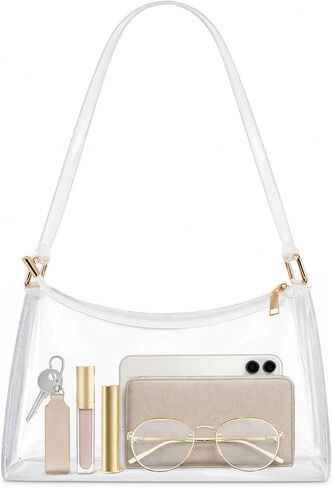 BS-VOG Clear Purses for Women, Clear Shoulder Bag for Stadium Events, Small Stadium Hobo Handbag for Concert Outfits | Clear Purse in Kuwait