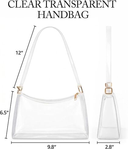 BS-VOG Clear Purses for Women, Clear Shoulder Bag for Stadium Events, Small Stadium Hobo Handbag for Concert Outfits | Clear Purse in Kuwait