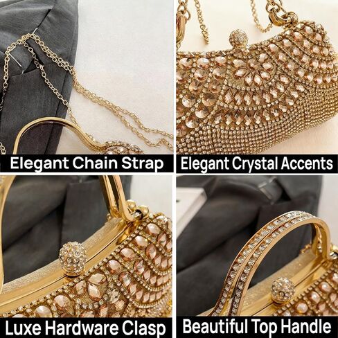 2026 Fringe Rhinestones Clutch Purse for Women Elegant Mesh Evening Bag Crystal Handbag in Kuwait