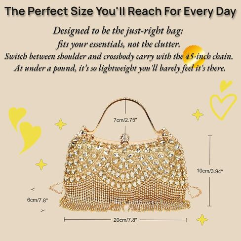 2026 Fringe Rhinestones Clutch Purse for Women Elegant Mesh Evening Bag Crystal Handbag in Kuwait